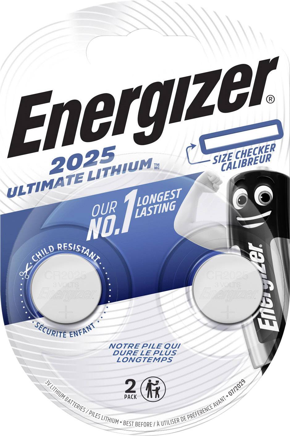 Batareya ENERGIZER Ultimate Lithium CR2025 BP2