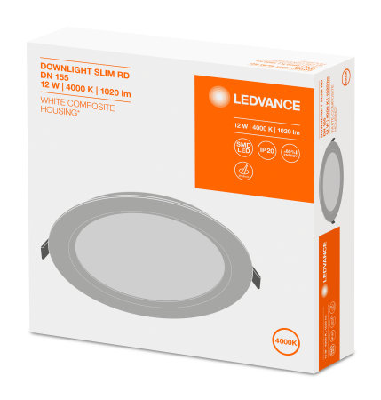Lampa Ledvance Dl Slim DN155 12W/4000K WT IP20
