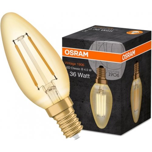 LED lampа OSRAM 1906 LED CL B34 4.5W/825 E14 GD FIL