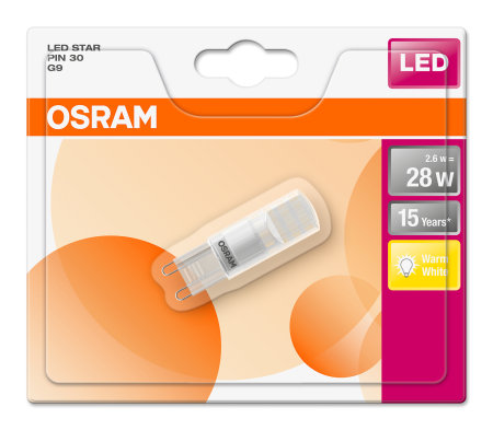 LED lampa Osram LED Star PIN30 2,6W/827 CL