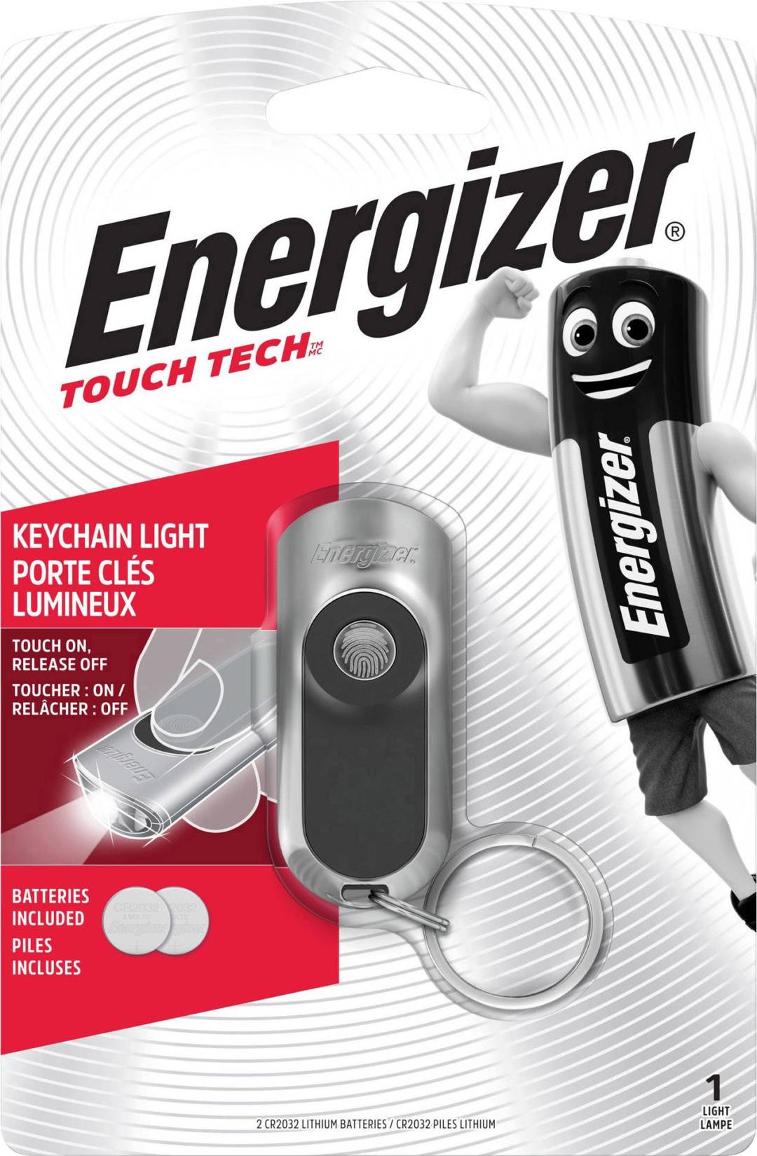 Energizer Touch-Tech LED (monoxrom) 20 lümen batareyalı Anahtarlık-fənər